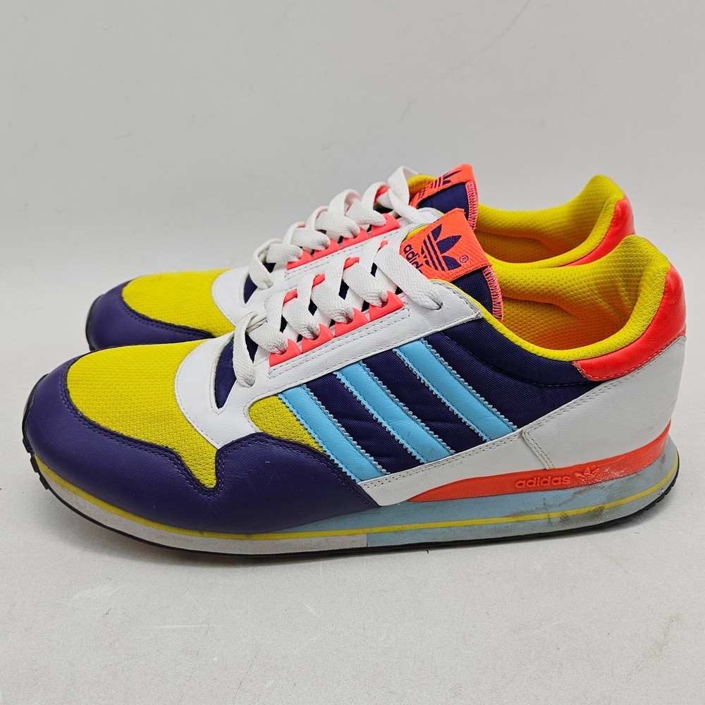 Adidas ZX 500 Multi Color Purple Yellow Blue Orange Sneakers 117184 Mens 12